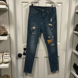 Levi’s Rare Patched Skinny Jeans. Only Worn Once Once. Excellent Condition.